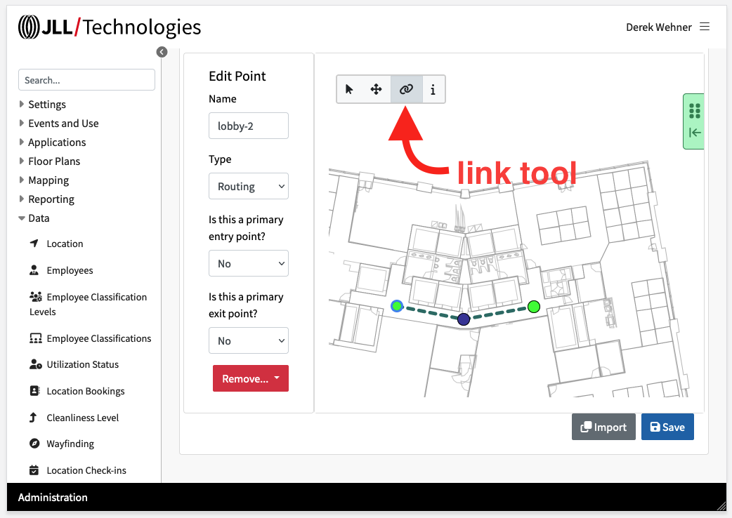 Way-finding Link Tool