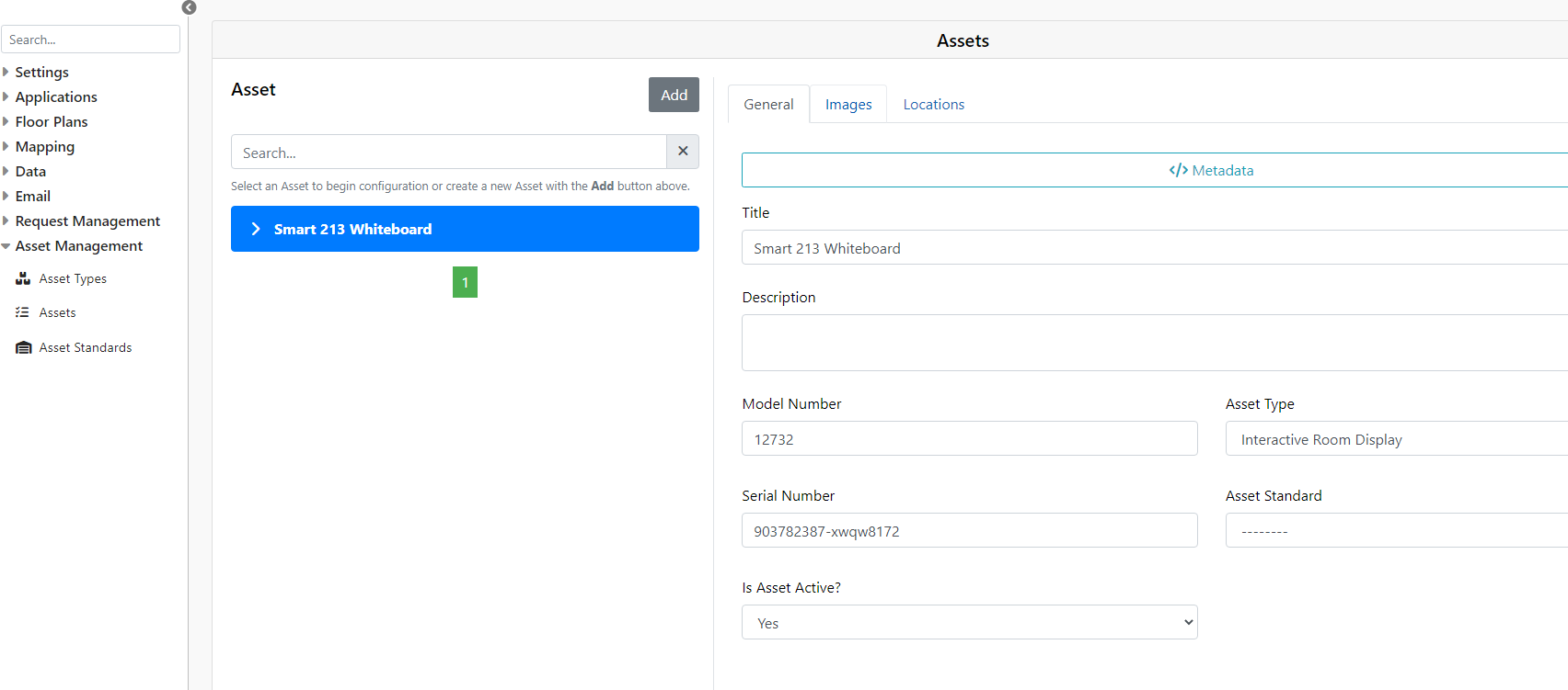 Asset form