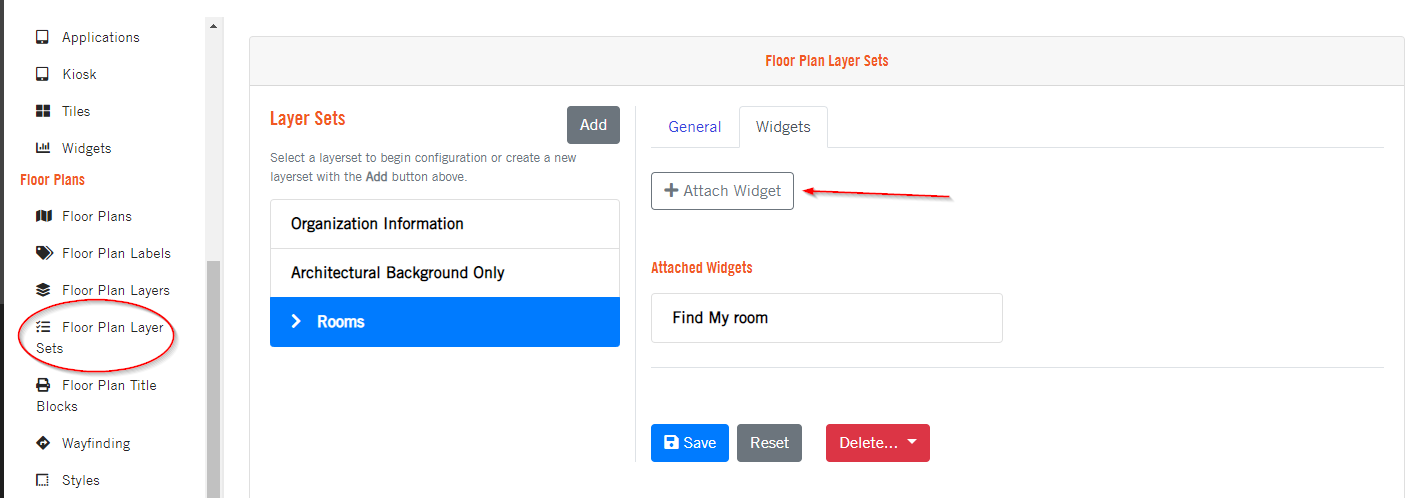 Attach Widget to Layerset