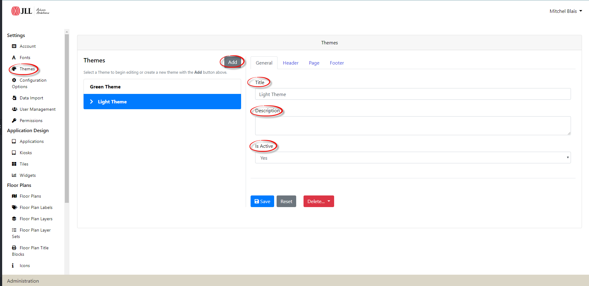 Create New Theme General