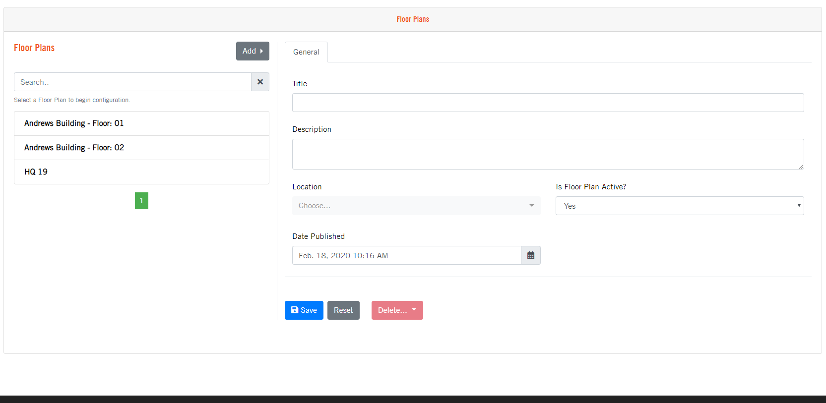 Create New Map Form